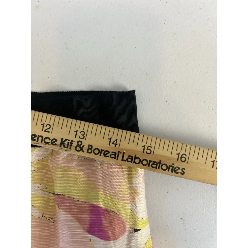 LOFT Pink‎ Yellow Blush Floral A Line Floral Skirt Linen Blend NWT Sz 2 Coquette